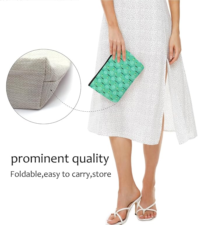 Inspirational Tennis Makeup Bag Accessories Cosmetic Bag Green