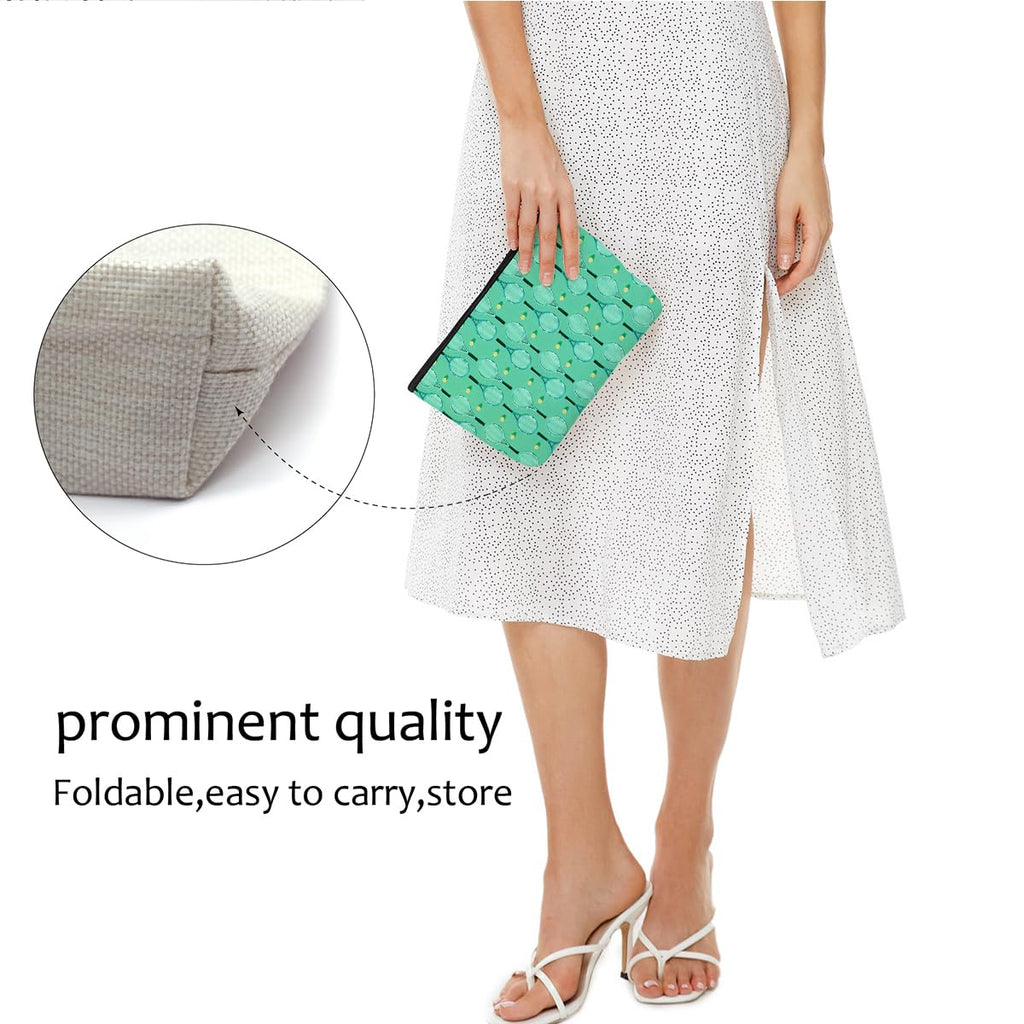 Inspirational Tennis Makeup Bag Accessories Cosmetic Bag Green