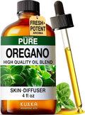 100% Pure Oregano Oil - 4 Fl Oz Oregano Essential Oil for Hair, Skin, Diffuser, Aromatherapy & DIY Soap Making Scent