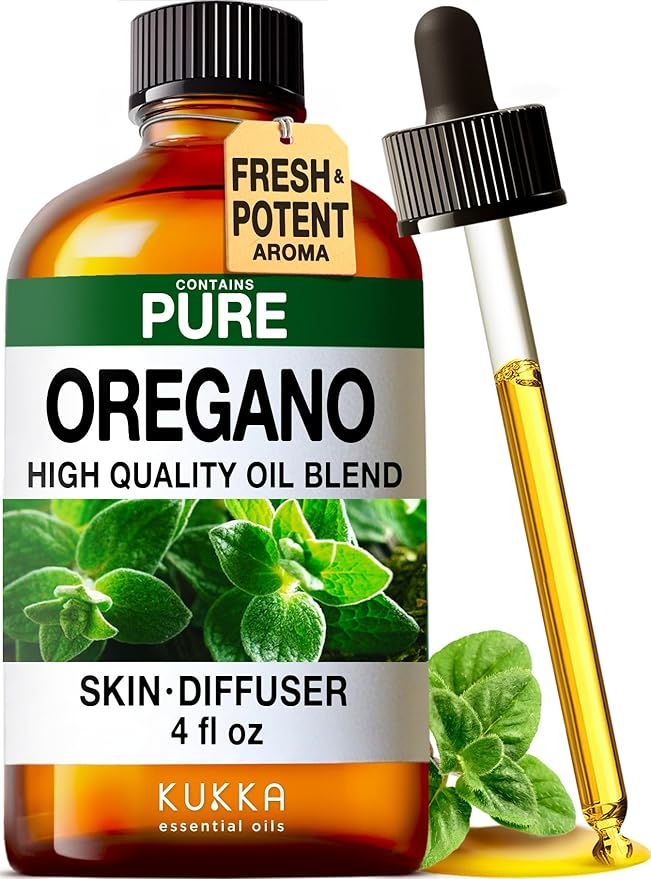 100% Pure Oregano Oil - 4 Fl Oz Oregano Essential Oil for Hair, Skin, Diffuser, Aromatherapy & DIY Soap Making Scent