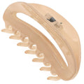 Camila Paris CP3122 French Hair Clips for Women, 3.5" Beige, Large Claw Clip Strong Hold All Day, No Damage No Slip Claw Clips for Thick Curly Wavy Fine Straight Hair, Jaw Clip Made in France