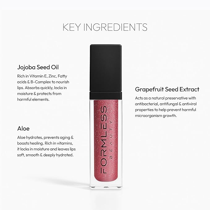 Formless Beauty Divine Lip Gloss by Jenny McCarthy, Muted Ruby