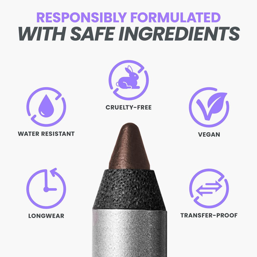Wonderskin Eyeliner Pencil, 1440 Longwear Brown Eyeliner Pencil - Waterproof, Sharpenable & Smudge Proof (Kalamata)