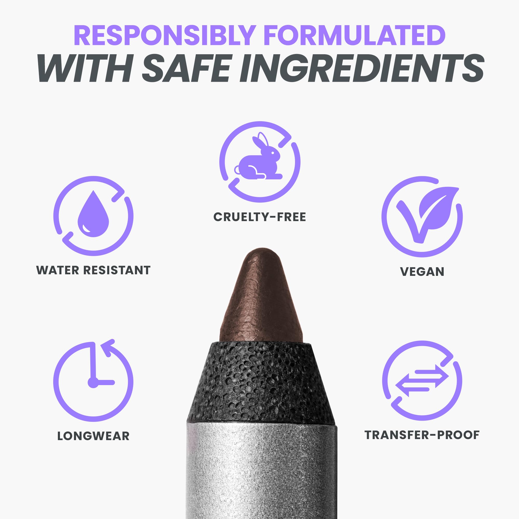 Wonderskin Eyeliner Pencil, 1440 Longwear Brown Eyeliner Pencil - Waterproof, Sharpenable & Smudge Proof (Kalamata)