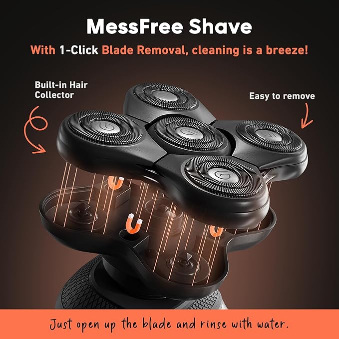 Groomie BaldiePro Cordless Head Shaver Kit for Bald Men, Waterproof