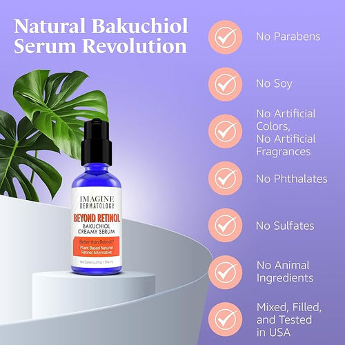 2% Bakuchiol Creamy Serum - Beyond Retinol Moisturizer 2floz/ 59.4 ml