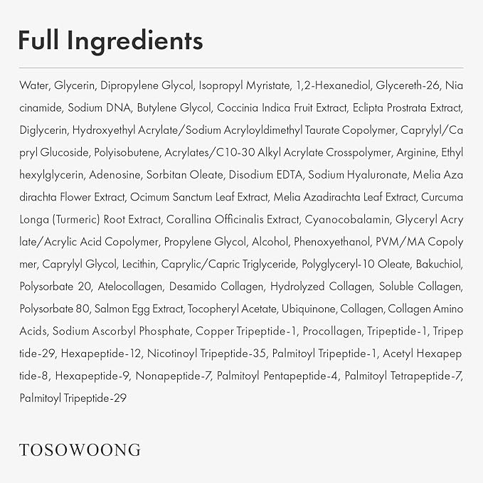 TOSOWOONG Pink Peptide 12 PDRN Serum for Firming & Glass Skin, Skin Glow