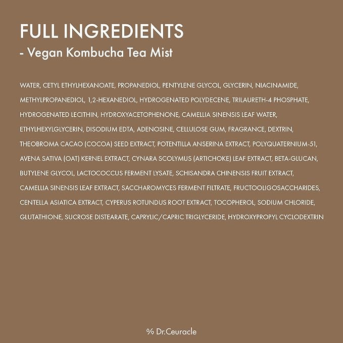 Dr.Ceuracle Vegan Kombucha Tea Mist, Milky Spray Serum 2.70 fl. oz.