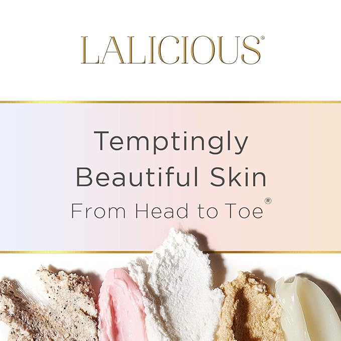 LALICIOUS Brown Sugar Vanilla Exfoliating & Moisturizing Body Scrub | Coconut Oil | Pre-Shave Scrub for Ingrown Hairs & Razor Bumps | Gently Buffs & Smooths Sensitive Skin | No Parabens Large 16oz