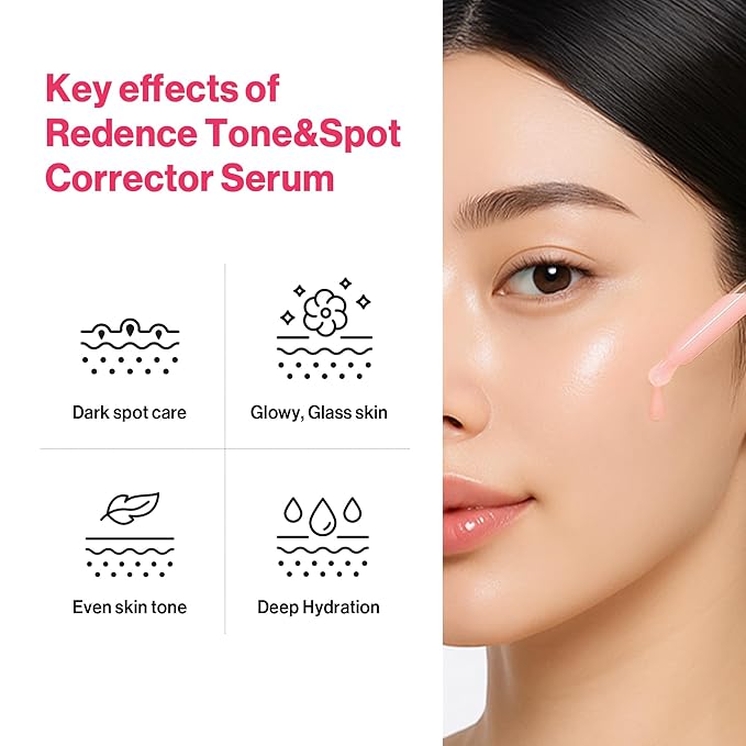 [Redence] Dark Spot Corrector Serum with 5% Niacinamide & Vitamin C | Tone & Spot Ampoule for Uneven Tone & Hydration | Korean Daily Skincare for All Skin Types | 30ml / 1 fl oz