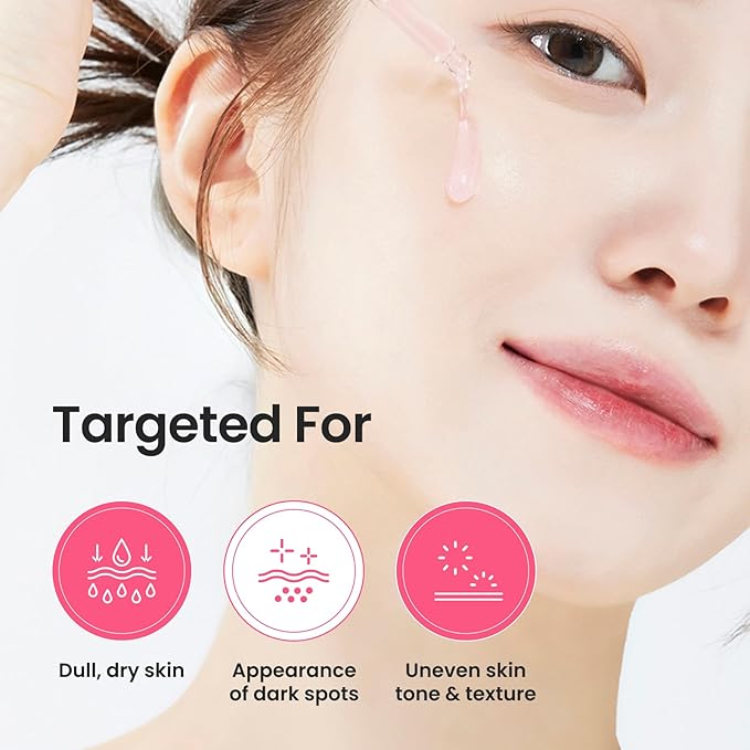 CNP PDRN + Tranexamic Acid Serum, Pink Toning Skin Booster, Niacinamide & Micro-spicules, for Glass Skin, Korean Skin Care, 1. 01 fl. oz. (Pink)