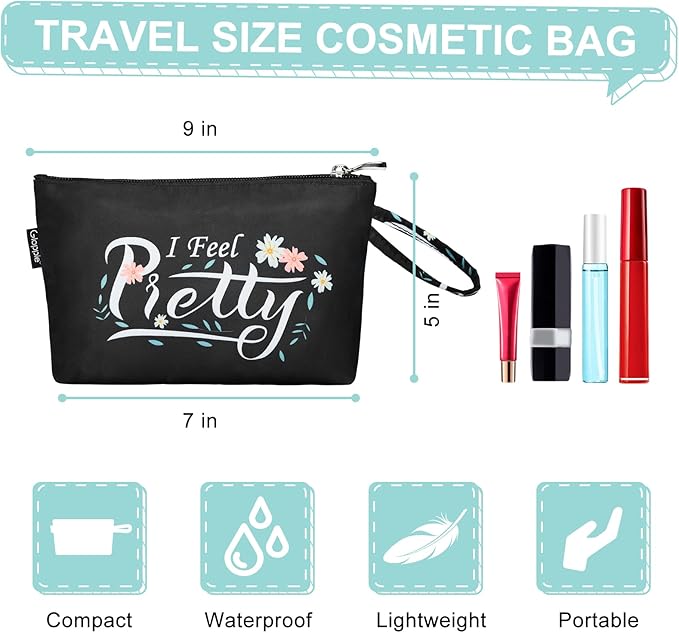 Gloppie Small Makeup Bag for Purse Cosmetic Bag for Women Personal Bag