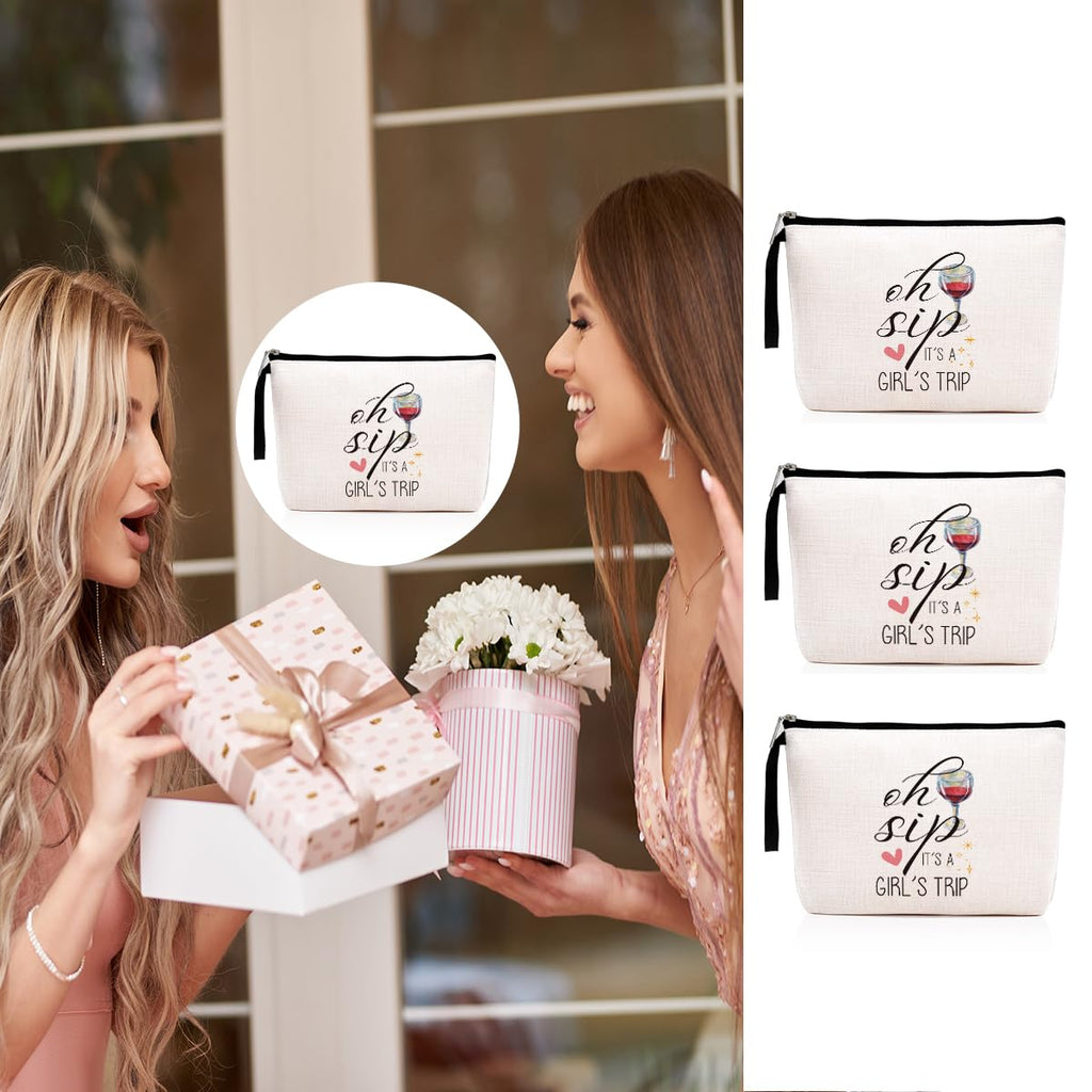 3 Pcs Girls Trip Gifts Weekend Bag Funny Makeup Bag Girls Weekend Gifts
