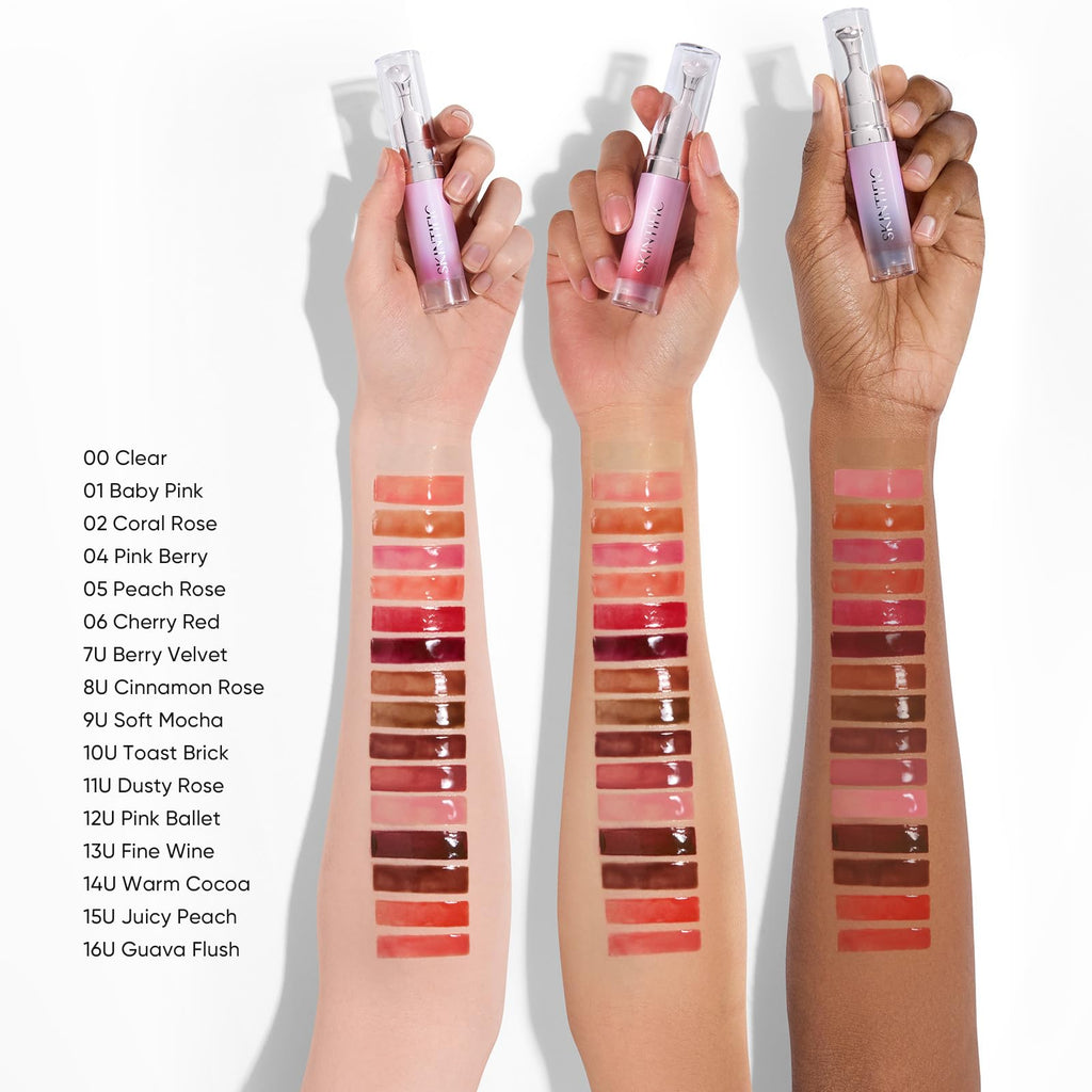 SKINTIFIC Brightening Lip Serum, Hydrating & Plumping (06 Cherry Red)
