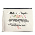 UPNEGE Mother and Daughter Gifts Makeup Bag Gift for Mom and Daughter Cosmetic Bag Zipper Makeup Pouch Gifts for Christmas Birthday Thanksgiving
