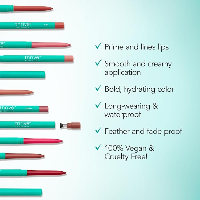 Thrive Causemetics Lip Filler Plumping Lip Liner, Mocha Shade