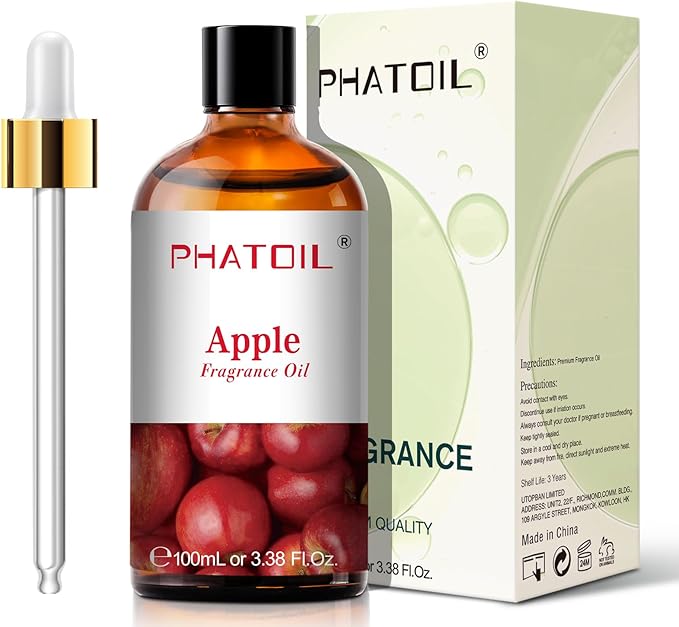 PHATOIL Apple Fragrance Oil for Diffuser Aromatherapy 3.38FL.OZ