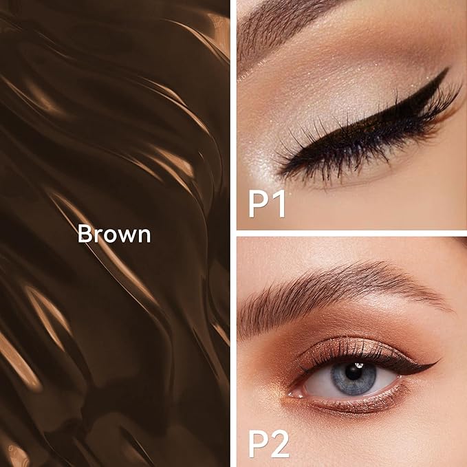 KGAJSGH Magnetic Eyeliner Stamp - 2 Styles Winged Cat Eye Stencil, Waterproof Liquid Eye Liner Pen for Beginners, Dual Winged Tips for Left & Right Eyes