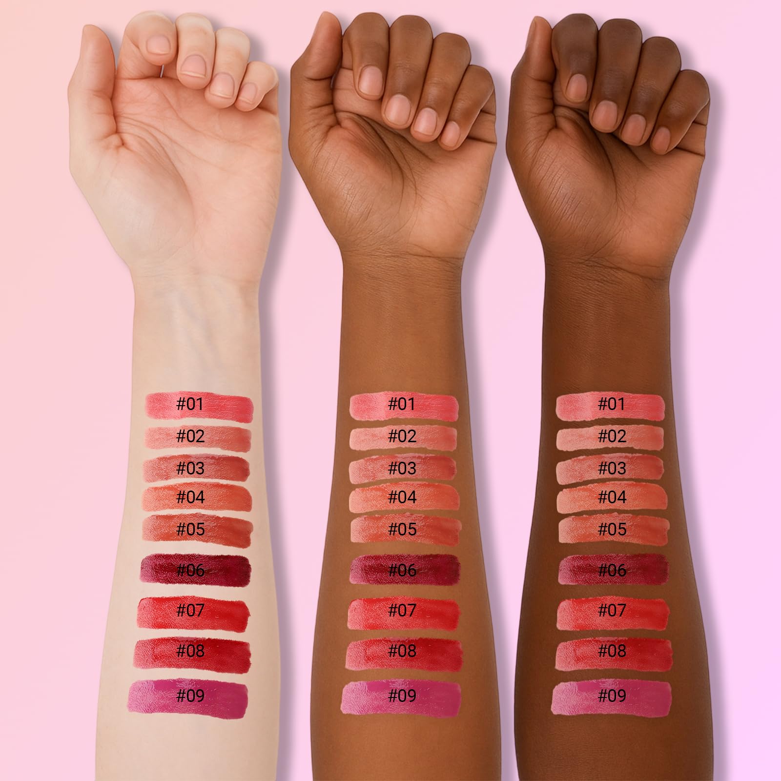 Erinde Lips Staining Lip Oil, Glossy Lip Stain, Long-Lasting Lightweight Lip Staining Oil, Moisturizing Plumping Hydrating Glossy Lip Tint, Vegan & Cruelty-Free, 08