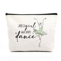 Elegant Dance Bag for Ballerinas - Ballet Inspired Makeup Bag, Perfect for Dancers, Teachers, or Gift for Dance Lovers