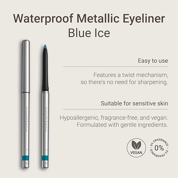 Sandstone Scandinavia Hypoallergenic Waterproof Eyeliner Pencil (Blue Ice)