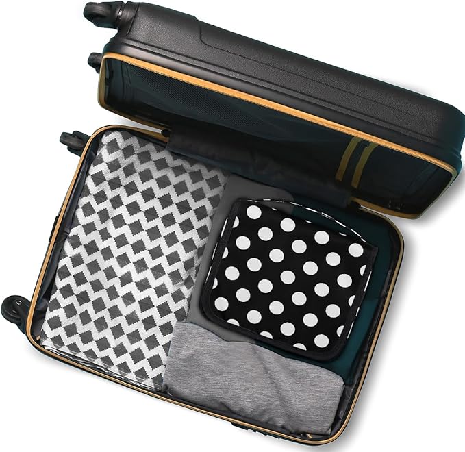Polka Dot Travel Toiletry Bag Women Men Hanging Cosmetic Organizer Portable