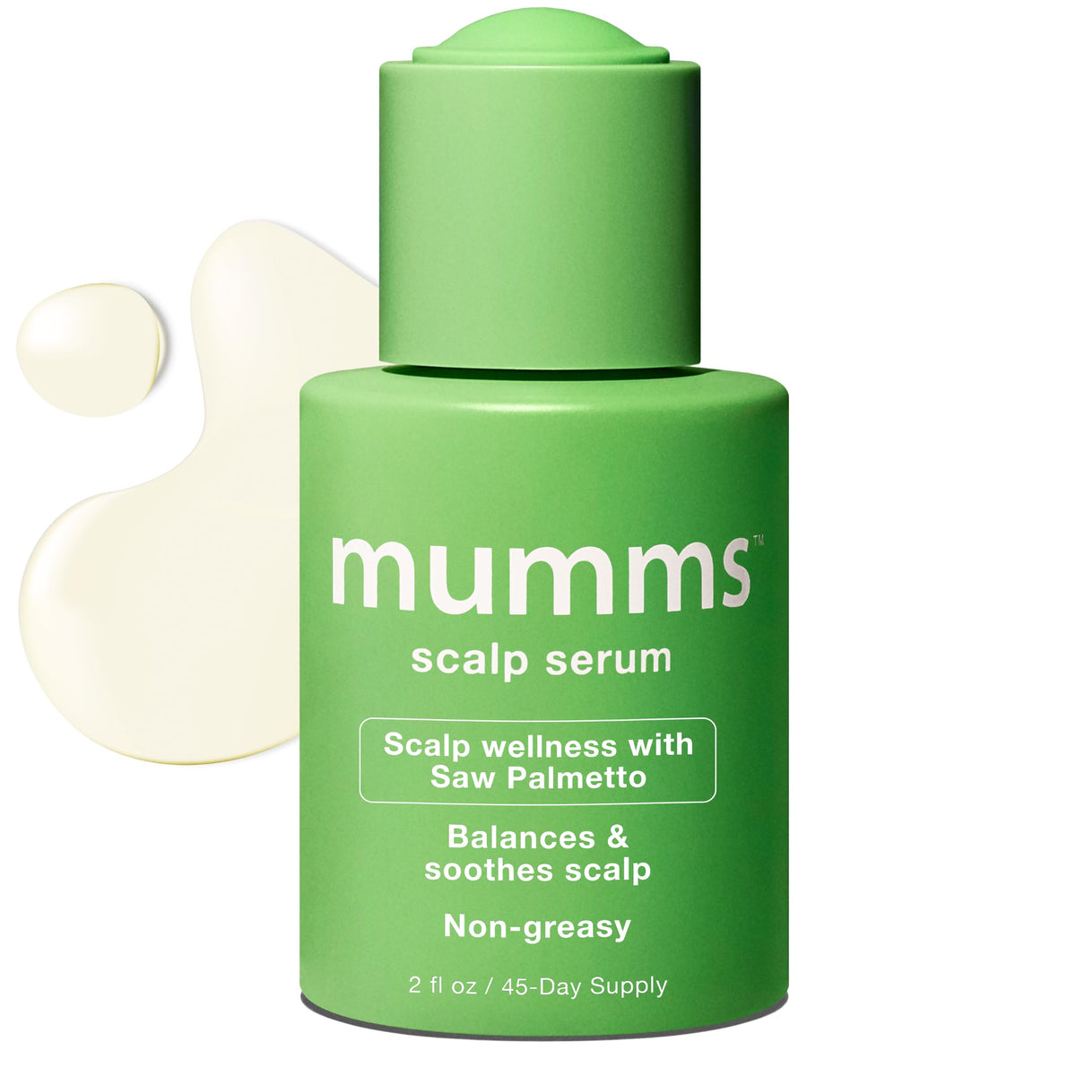 mumms Scalp Serum, Hair Growth Treatment with Saw Palmetto and Ginger Root, 2 fl oz, Daily Use