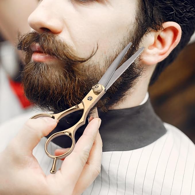 Hair Scissors Blending Shears Set, Fcysy 11 Pcs Professional Haircutting Thinning Shears Barber Kit, Salon Haircut Layering Scissors for Cutting Hair for Men Women Dogs