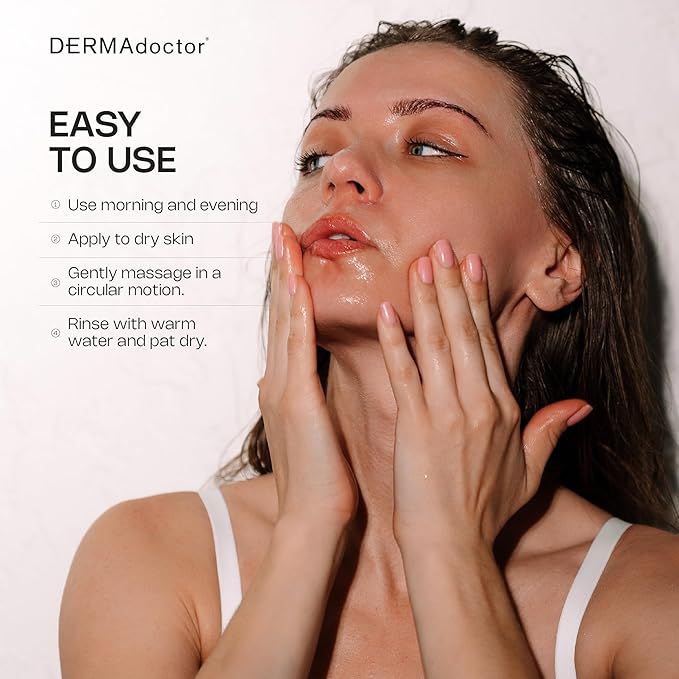 DERMAdoctor Glycolic Acid Face Wash for Fine Lines & Wrinkles, 7.1 oz