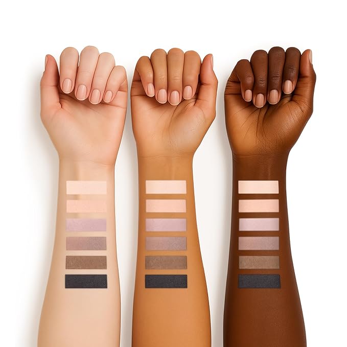SUSIKEKI 6 Colors Mini Eyeshadow Makeup Palette Neutral Nude Smoky Eye Shadow Taupe & Brown Matte Make Up Pallet with Mirror Highly Pigmented Long Lasting Waterproof Travel Size Gift Kit 01