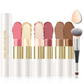 IONSGAKO 6 Colors Double-ended Cream Contour Stick Makeup Kit, Set A