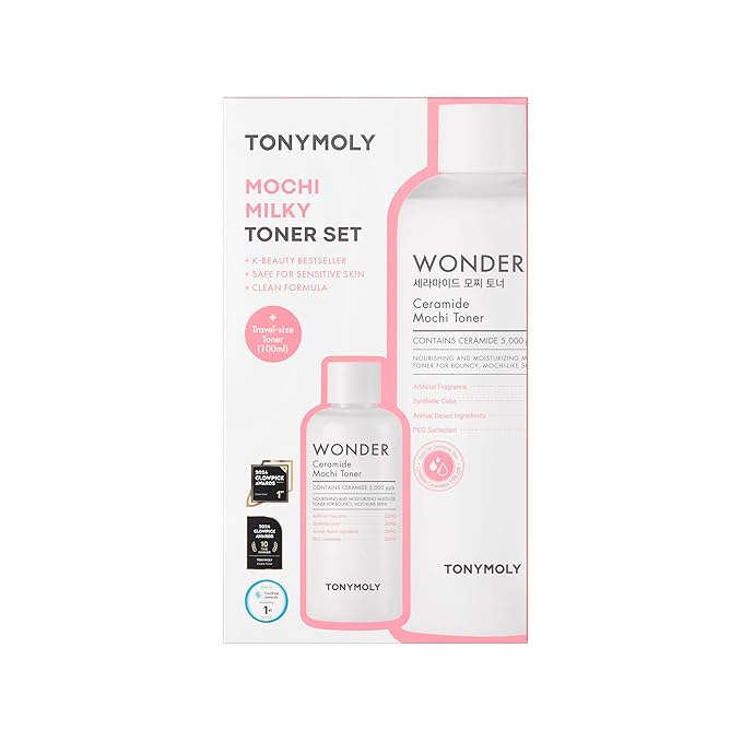TONYMOLY Wonder Ceramide Mochi Toner Set - Hyaluronic Acid, Barrier Repair