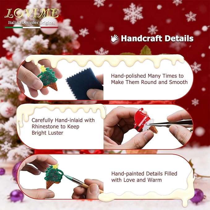 LOVIME Small Summer Hair Claw Clips for Women Girls - Italian Tree Cone Hair Accessories for Women Girls Fun Acetate Mini Hair Clips for Thin & Thick Hair Mothers Day Gifts for Mom with Gift Box