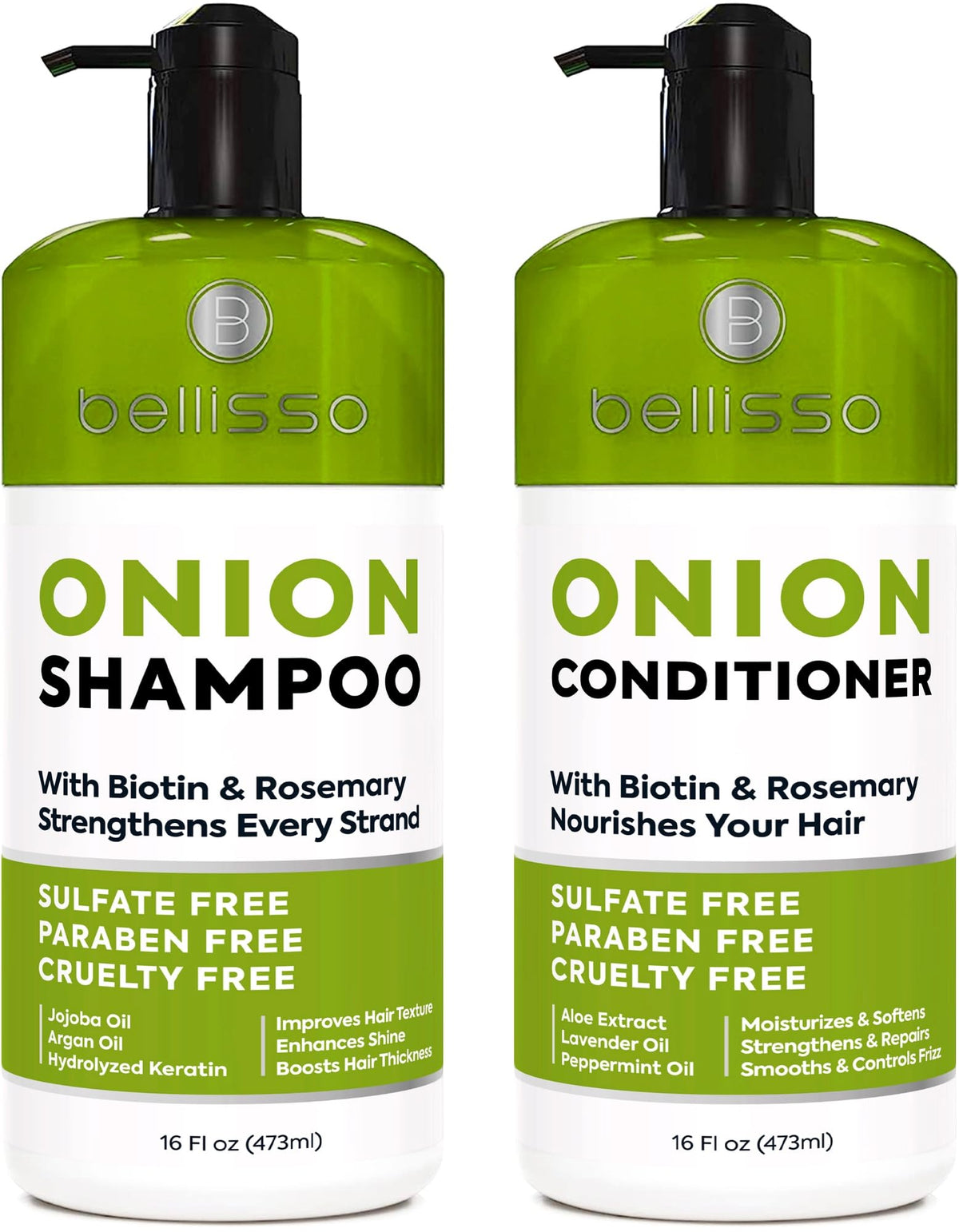 Keratin Shampoo and Conditioner Set - Sulfate Free and Paraben Free - Salon Thickening Treatment for Dry, Damaged, Curly, Frizzy, Straight or Color Treated Hair - Anti Frizz Formula for Women and Men