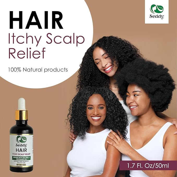 Seddy Itchy Scalp Relief Hair Oil with Tea Tree & Peppermint Oil