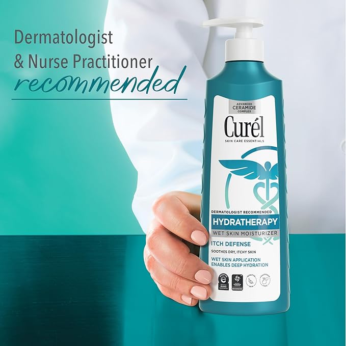 Curel Itch Defense In Shower Lotion For Wet Skin, 12 fl oz