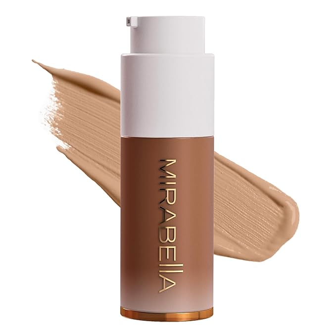 MIRABELLA - Invincible for All HD Liquid Foundation, Moisturizing Face Products for All Skin Types, Full-Coverage Lightweight Foundation Makeup, Moisturizing & Hydrating Beauty Care, Deep D200