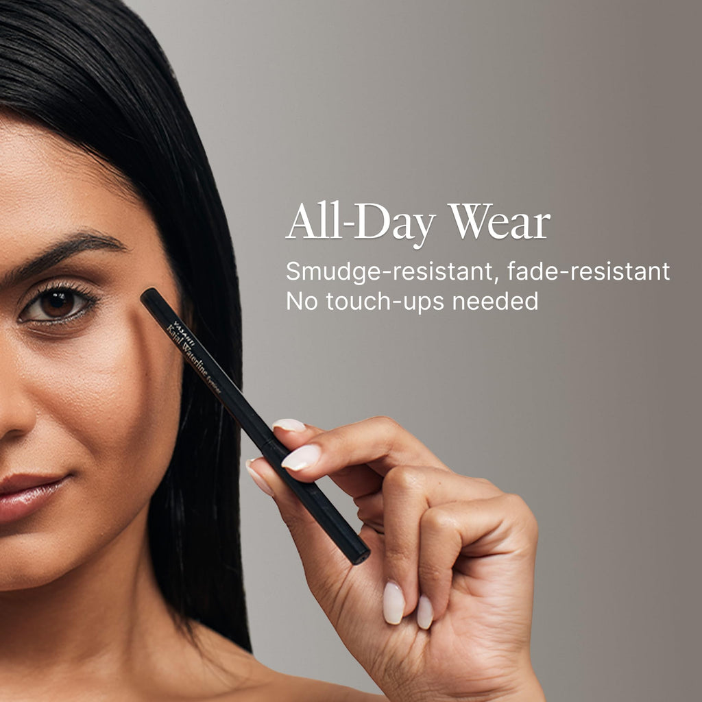 VASANTI Kajal Waterline Eyeliner (Slate Grey) | Long-Lasting, Blendable Waterline Eye Liner | Smudge-Proof and Water-Resistant Eyeliner Pencil for Sensitive Eyes | Ophthalmologist Approved & Tested