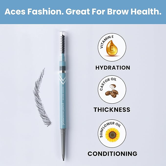 Prime Prometics PrimeBrow Pencil for Mature Women – Ultra-Precise Tip for Natural, Hair-Like Strokes – Smudge-Proof & Long-Lasting Wear – Great for Thinning, Sparse, or Graying Brows (Blonde)