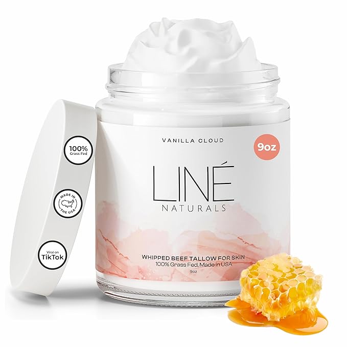 Liné Naturals Grass-Fed Whipped Beef Tallow, Face & Body, Vanilla Cloud