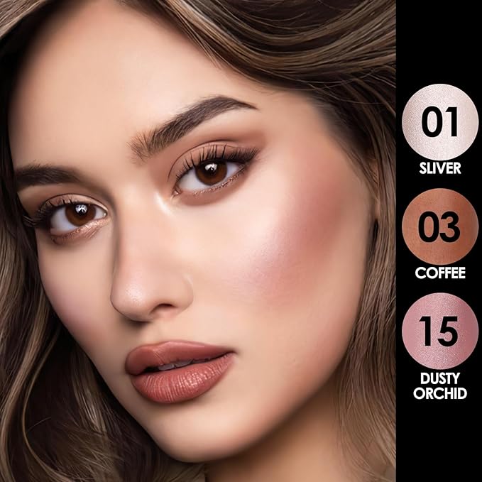 FOCALLURE 3PCS Cream Contour Stick - Highlighter Bronzer Blush Set for Face Sculpting, Non-Greasy Longwear Makeup, Easy to Blend with Natural Matte Finish,SET 7
