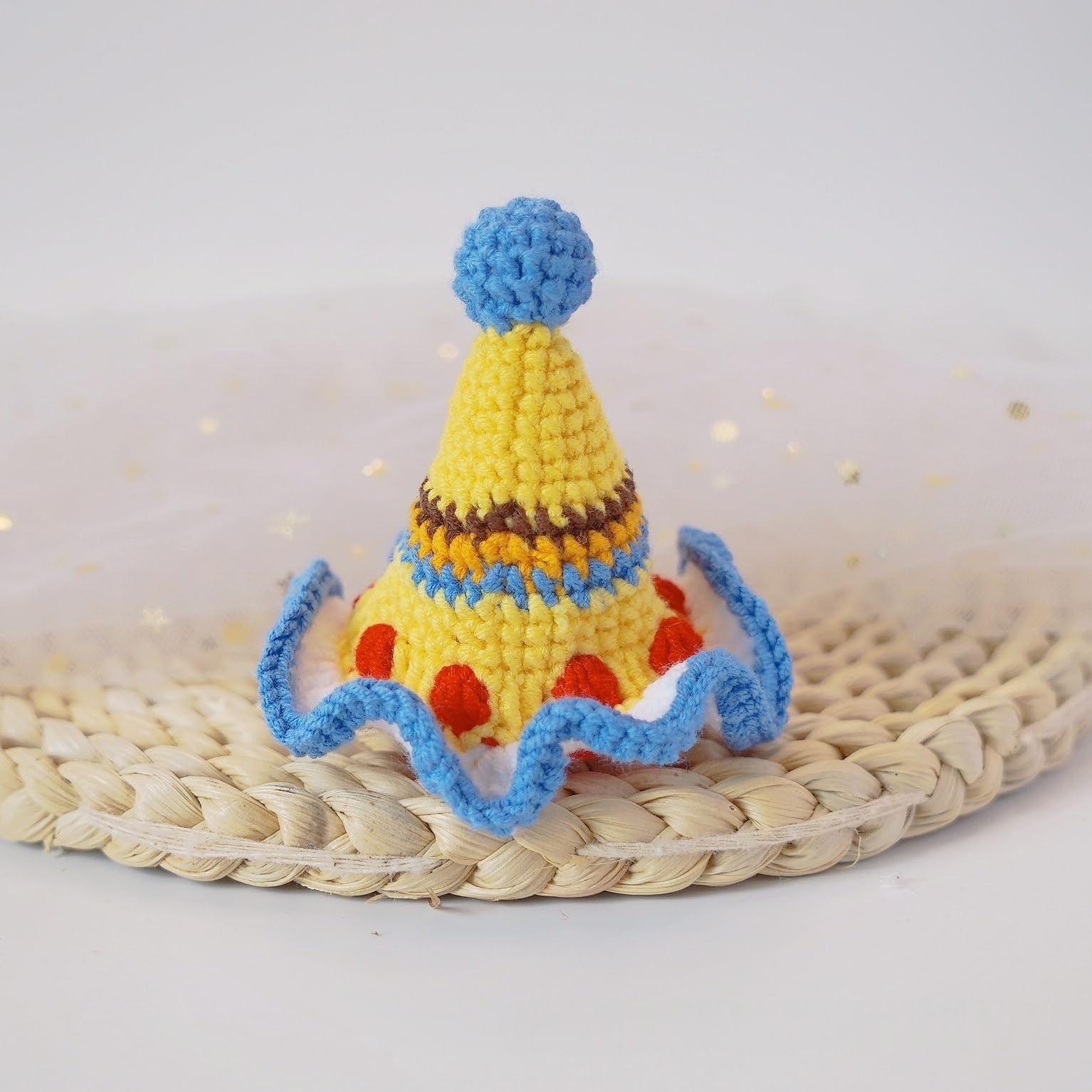 Crochet Knitting Hair Clip for Girls/Daughter/Pet, Gift for Her Birthday, Finished Handmade Wool Knitted Lovely Hat