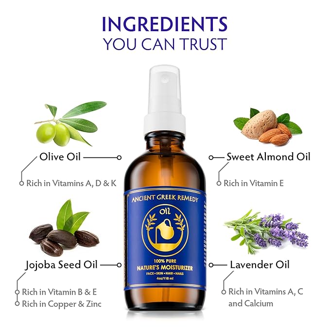 Organic Body & Face Oil for Dry Skin, Hydrating After Shower Moisturizer
