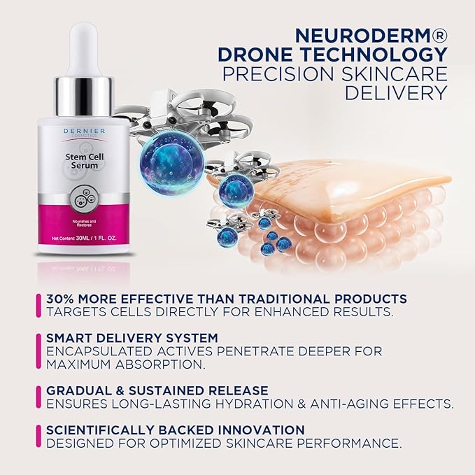 Dernier Stem Cell Face Serum, 3% Stem Cells, Hyaluronic Acid Firming