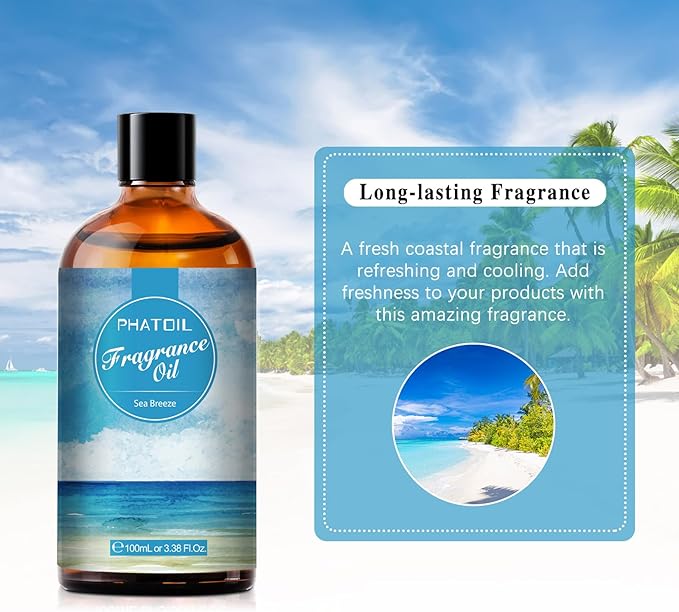 PHATOIL Sea Breeze Fragrance Oil for Diffuser Aromatherapy 3.38FL.OZ