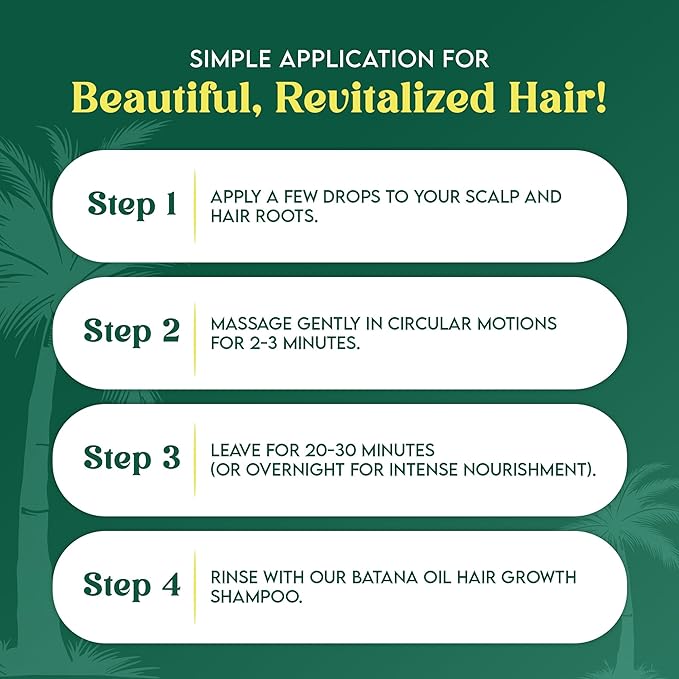 Organic Extract Batana Oil for Hair & Scalp – 2 fl oz / 60ml – Deep Hydration & Frizz Control – Pure & Natural Moisturizing – Lightweight, Nourishing Oil for All Hair Types – For Men & Women