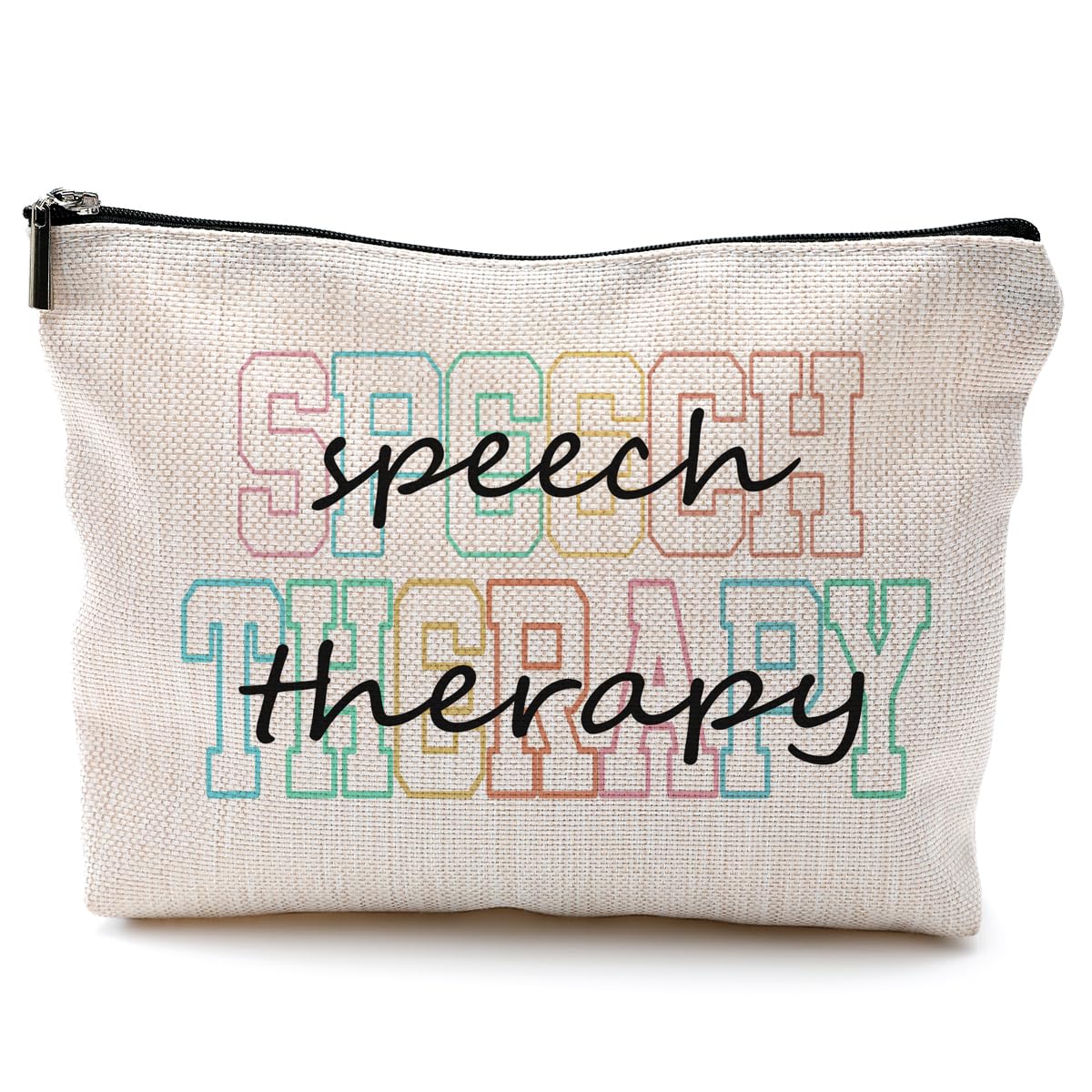 QGFM Makeup Bag for Women - Speech Therapist & SLP Gifts, Cosmetic Bag for Purse