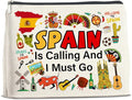 UPNEGE Spain Travel Gifts Makeup Bag - Spain Lover Cosmetic Bag Zipper Pouch