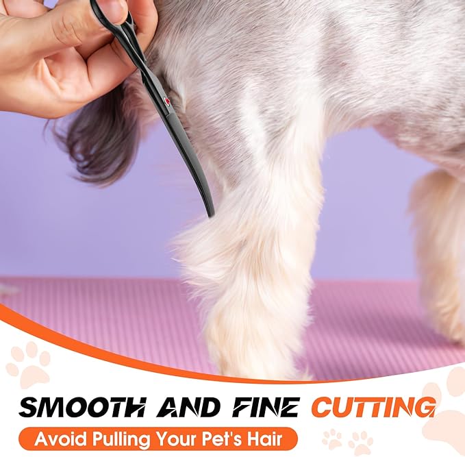 JASON Curved Dog Grooming Scissor - 7" Professional Down-curved Shears