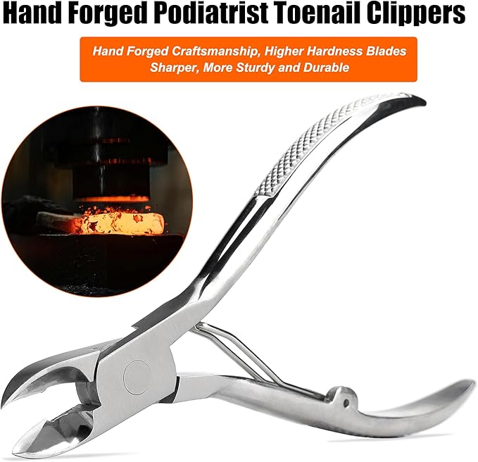 YEPRIME Toenail Clippers for Thick and Ingrown Nails, Convex Blades